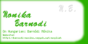 monika barnodi business card
