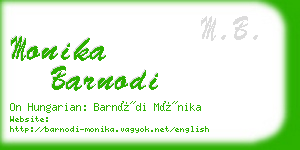 monika barnodi business card